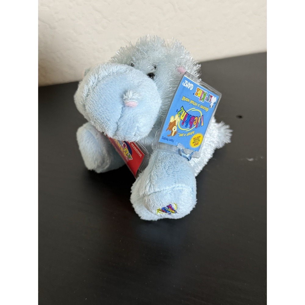 Ganz Webkinz Cares Lil Kinz Blue Hippo HS009 Plush Retired New With Sealed Code